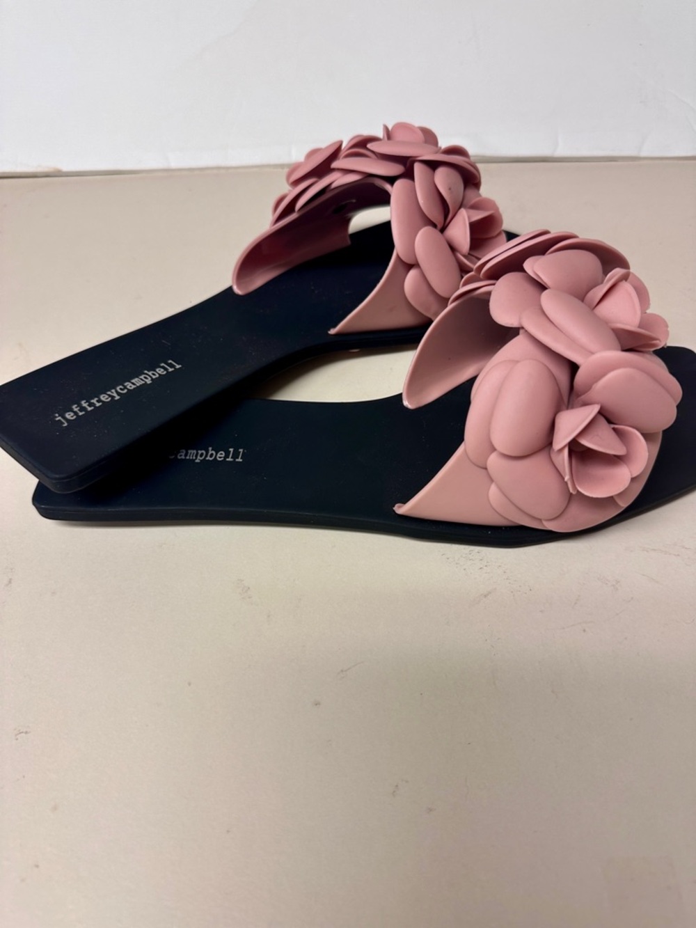 Jeffrey Campbell Pink Floral Slide Sandals - Picture 2 of 3